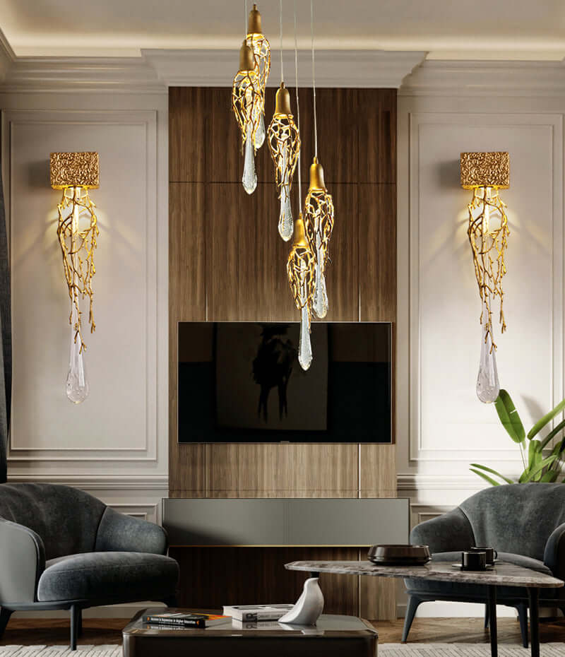 Annata Ice Strip Modern branched chandelier