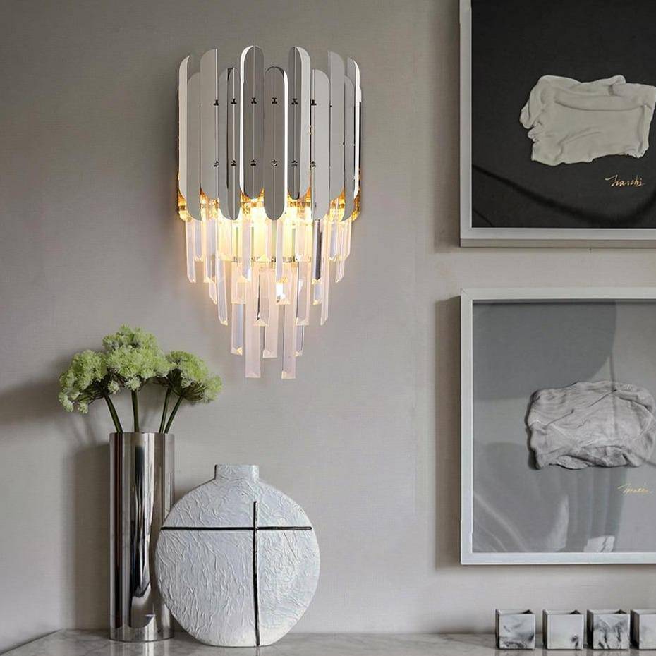 Legan Gold Plated Crystal Wall Sconce