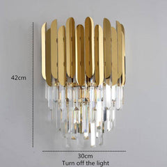 Legan Gold Plated Crystal Wall Sconce