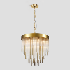 Waterfall 12 Light 30 inch Aged Brass Chandelier Ceiling Light