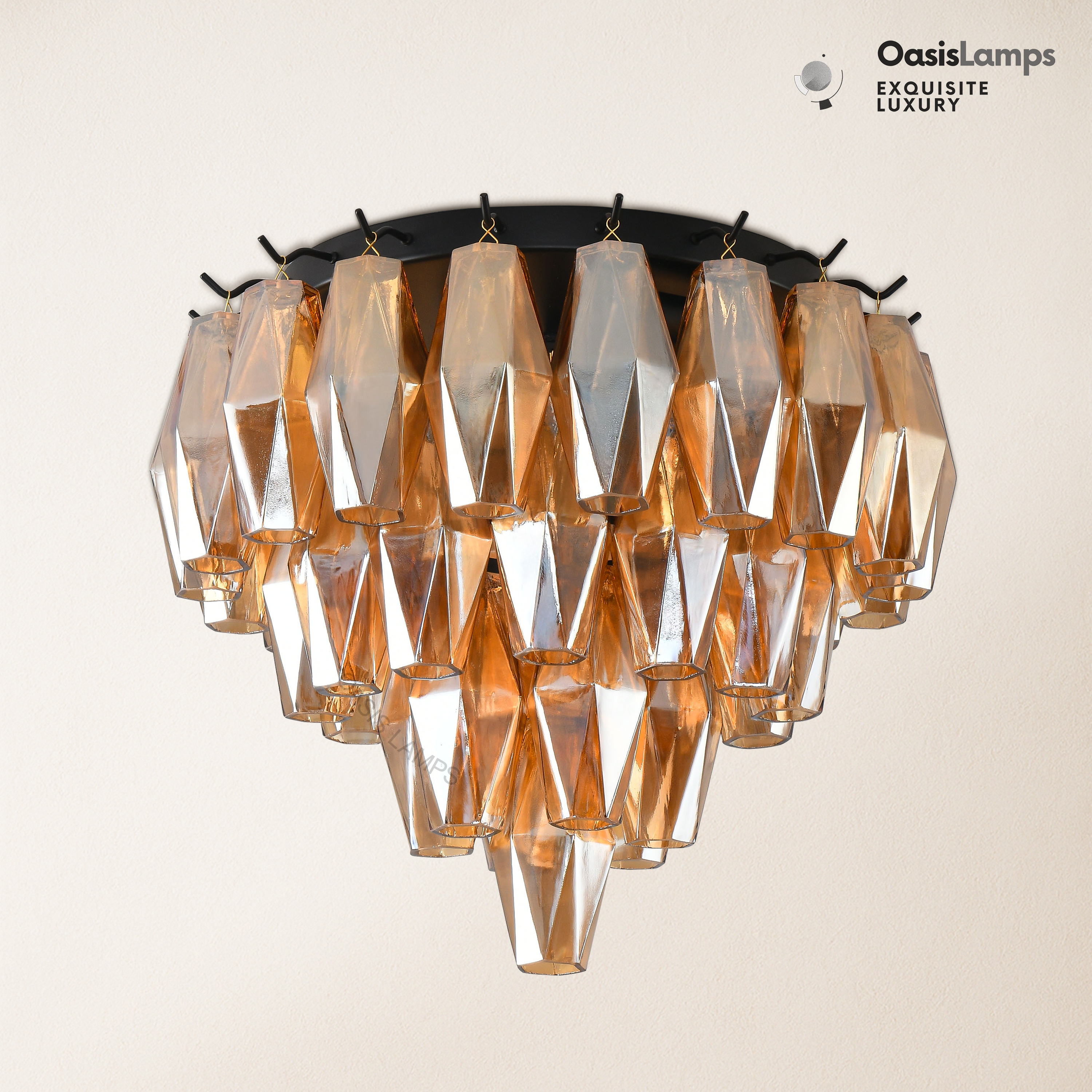 Celestial Drop Flush Mount 12.6"D#color_black