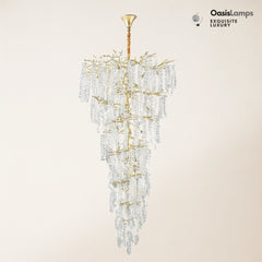 Shiro Noda Crystal Tree Branch Chandelier 95"