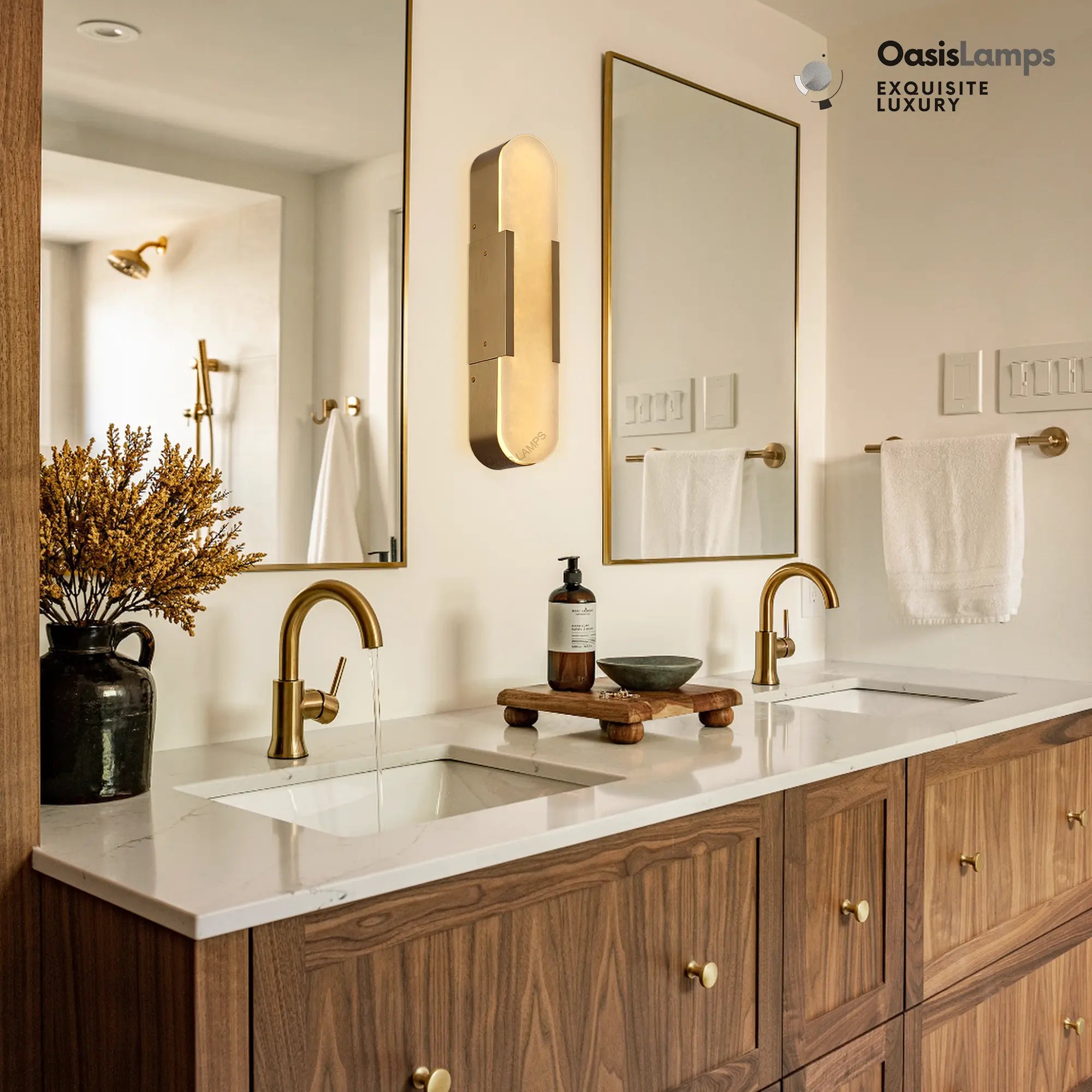 OpalEdge Alabaster Wall Sconces 13.8" 20"H#Color_brass