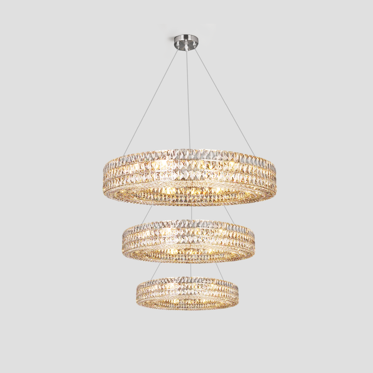 Mia Round Crystal Multi-Ring Chandelier