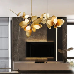 Gold Leaf Laurel Blossom Chandelier