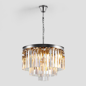 Odeon Crystal Fringe Round Chandelier Collection