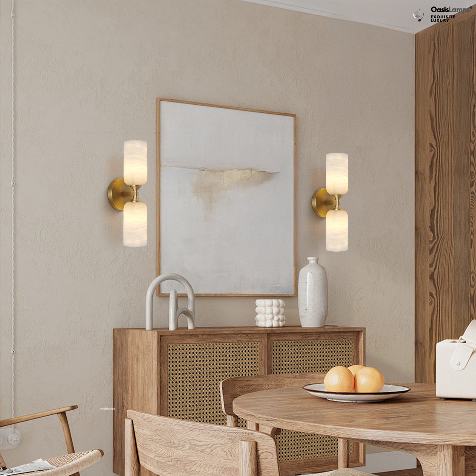 Axis Alabaster Wall Sconce 13.9"#color_brass