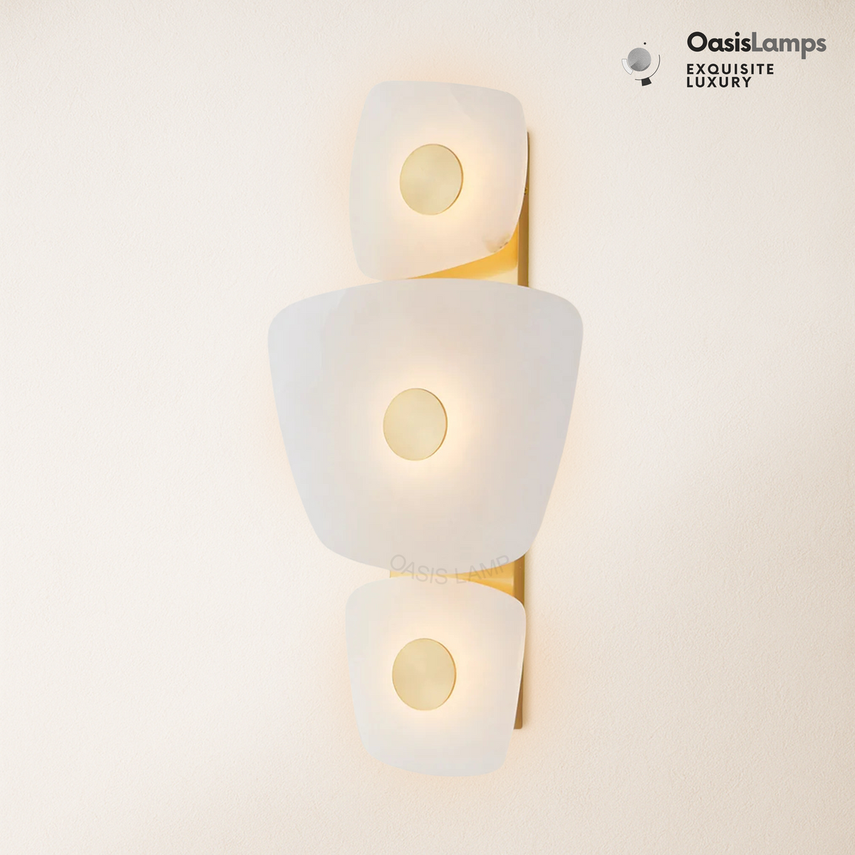 Moira Alabaster  3 Lights Wall Sconce