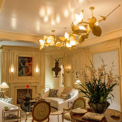 Gold Leaf Laurel Blossom Chandelier