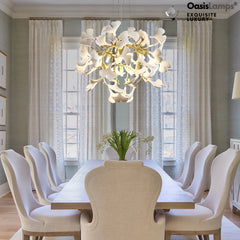 Twilight Branches Ceramic Glow Round Chandelier 23.6"D