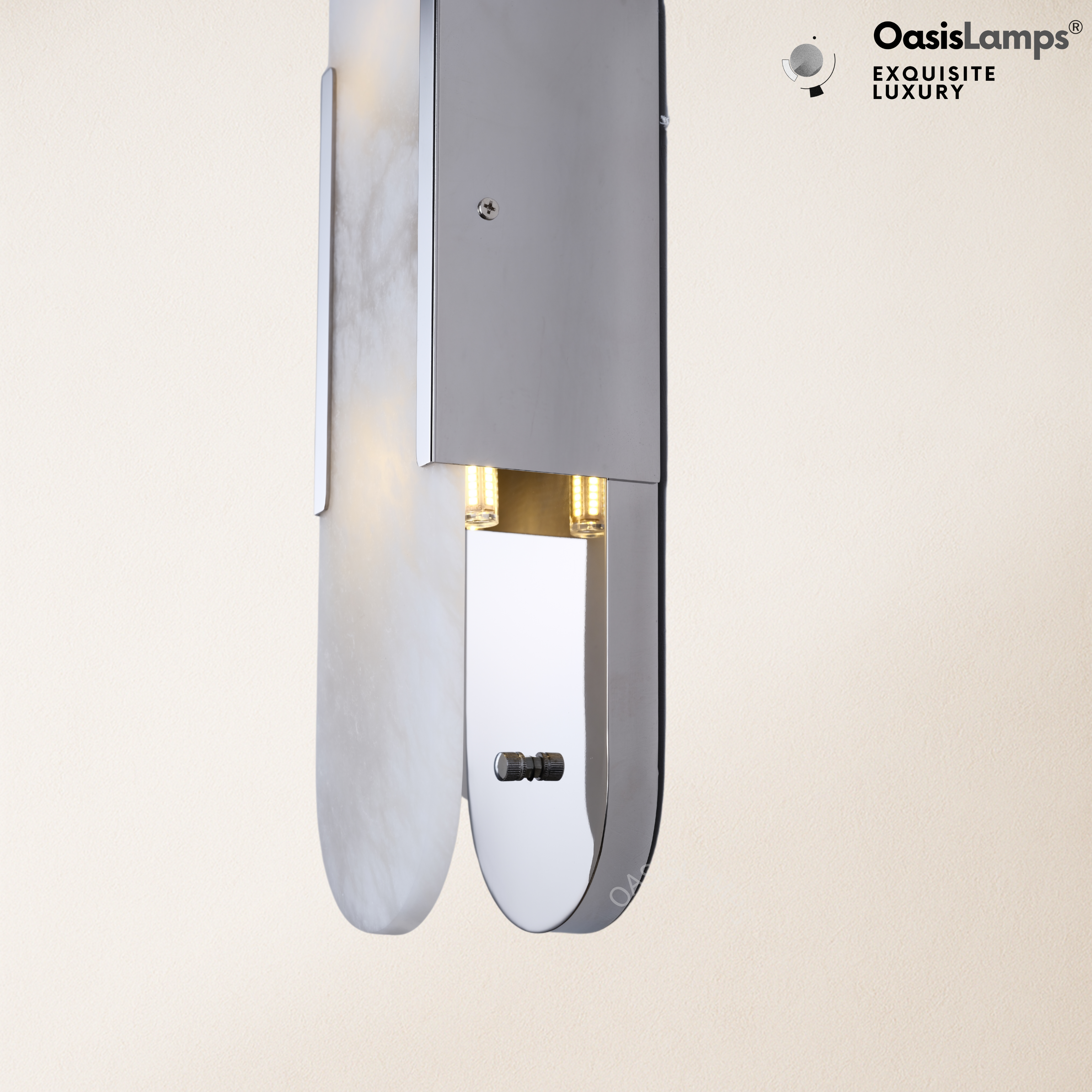 OpalEdge Oval Alabaster Wall Sconces 13.8" 19.7"H#Color_silver