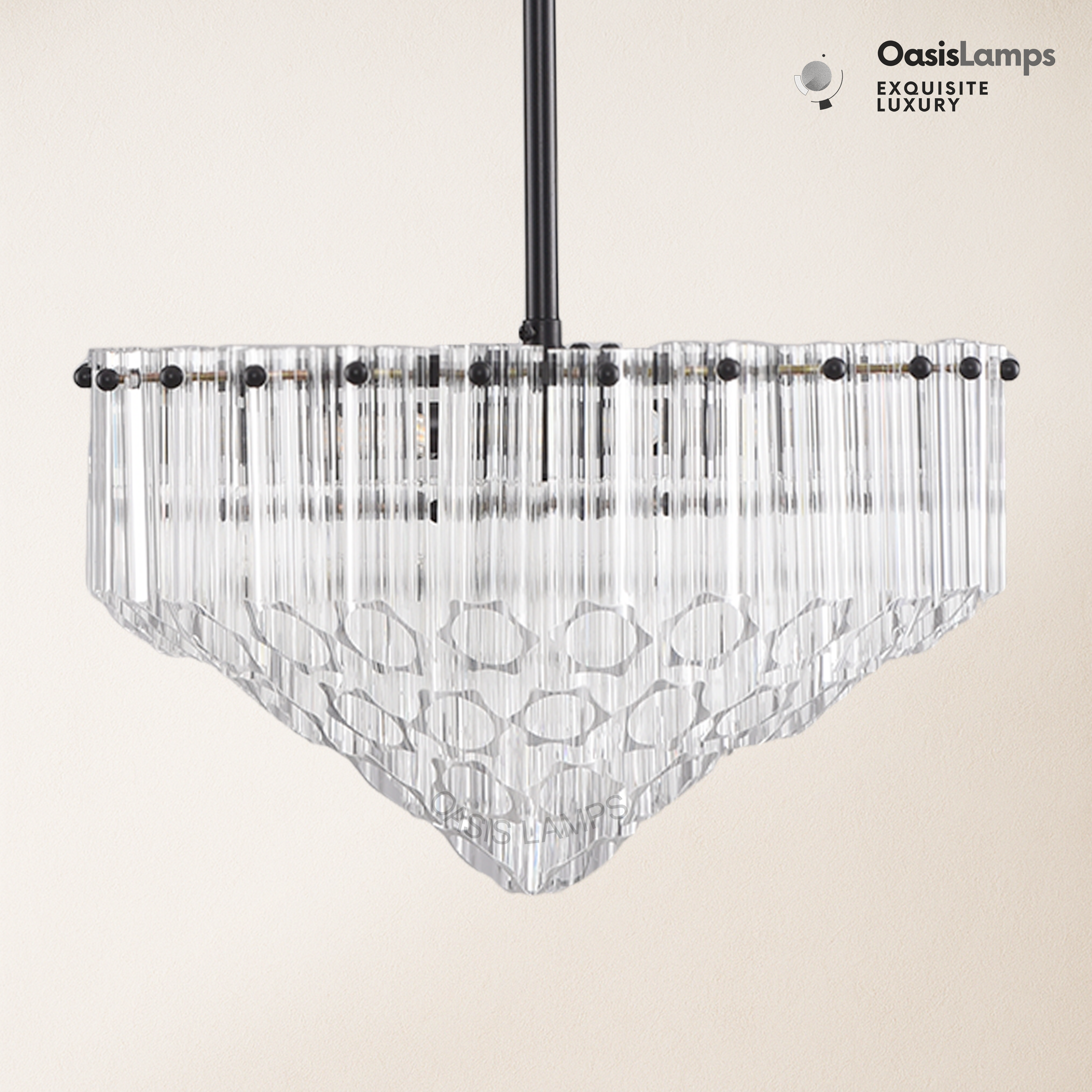 Ethereal Radiance Clear Amber Round Crystal Chandelier 14" 30"D#glass color_clear,size_14in