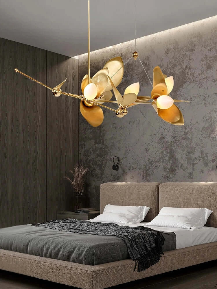 Gold Leaf Laurel Blossom Chandelier