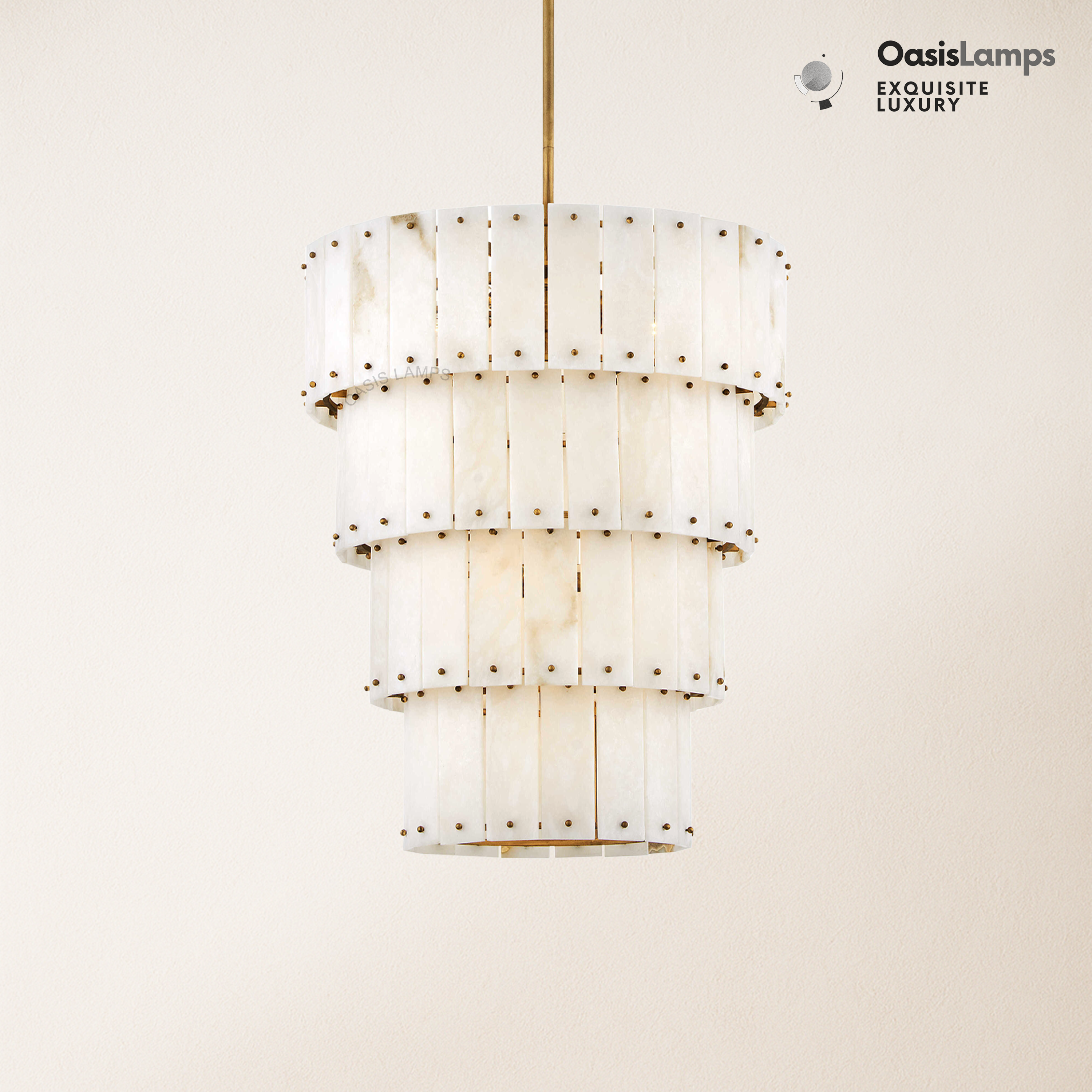 Rancho Alabaster 4-Tier Round Chandelier
