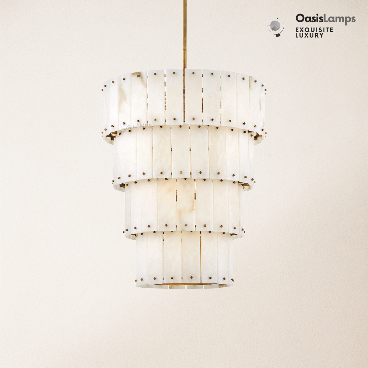 Rancho Alabaster 4-Tier Round Chandelier