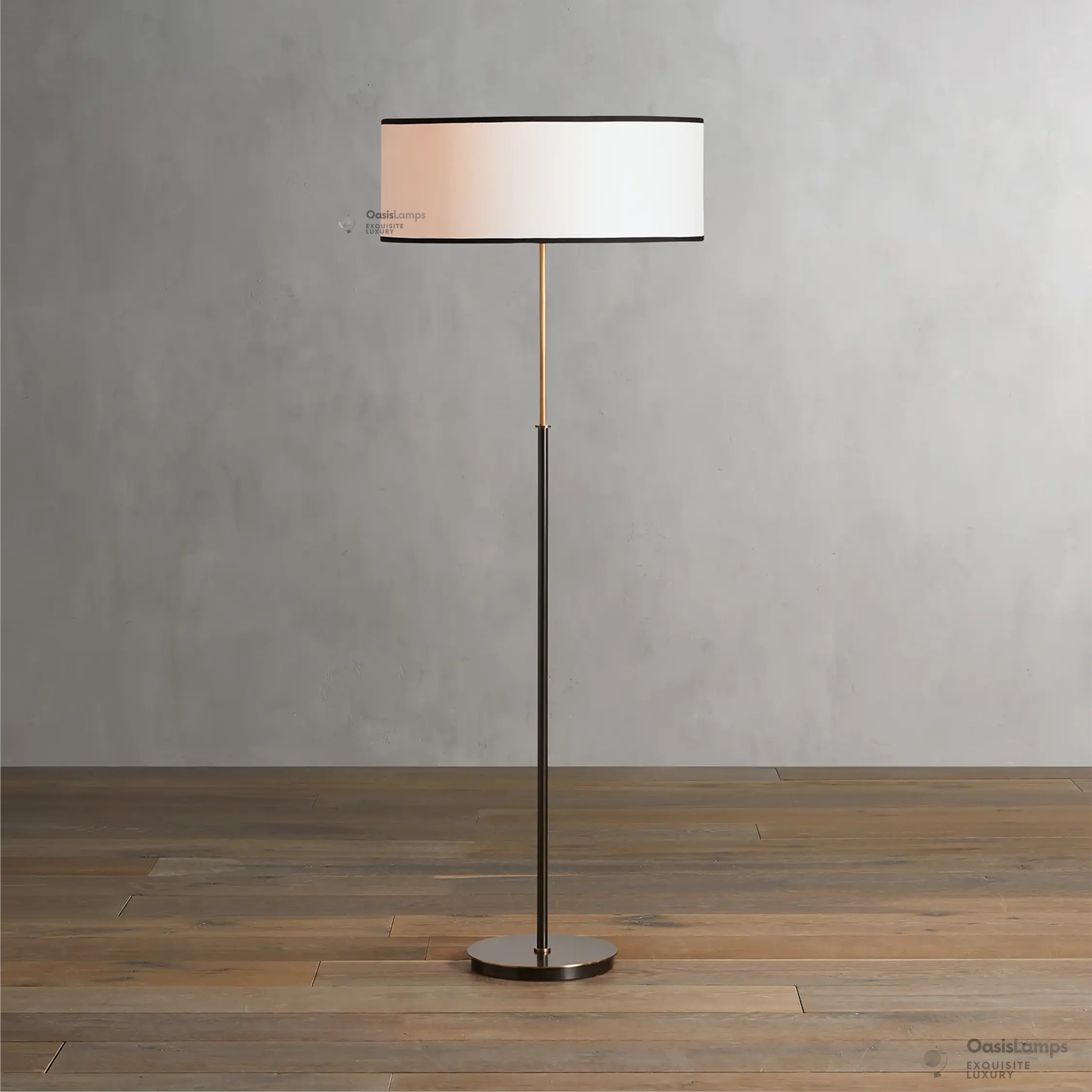 Daphne Linen Floor Lamp 23"D