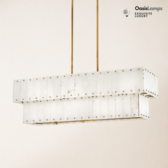 Rancho Alabaster 2-Tier Linear Chandelier