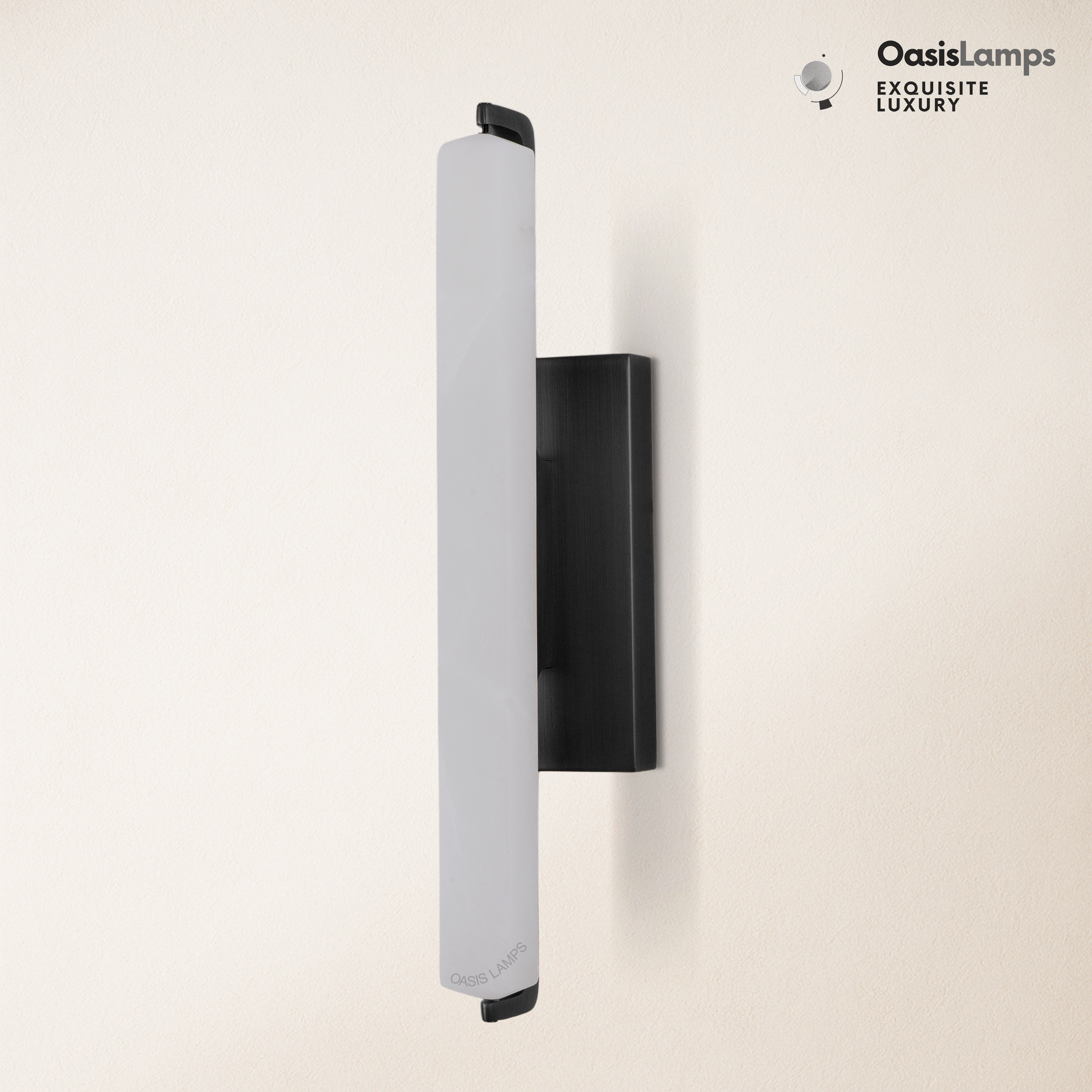 Clara Glow Alabaster Wall Sconce 19"#color_black,style_single