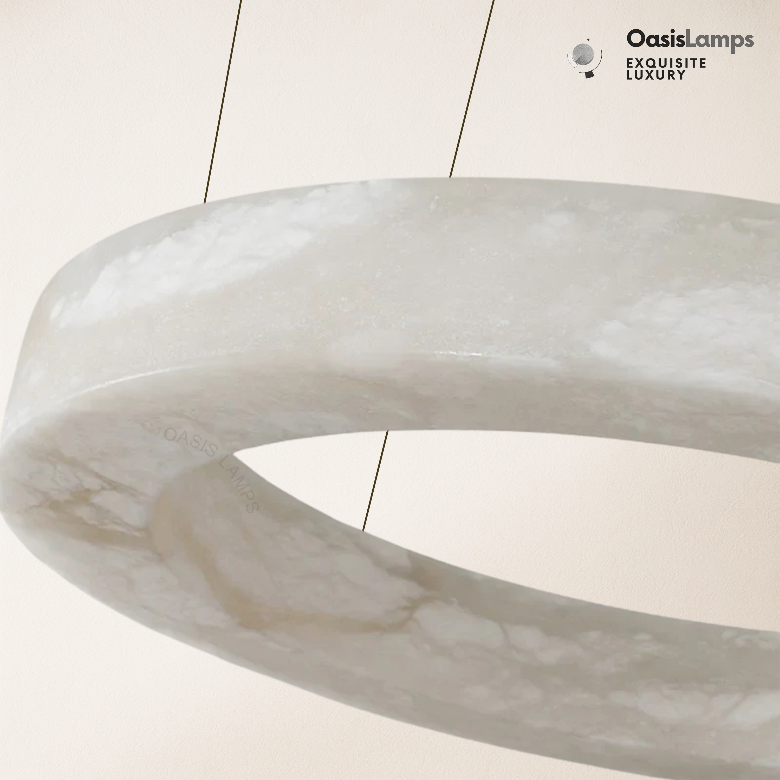 Marika Alabaster Ring Pendant Lamp