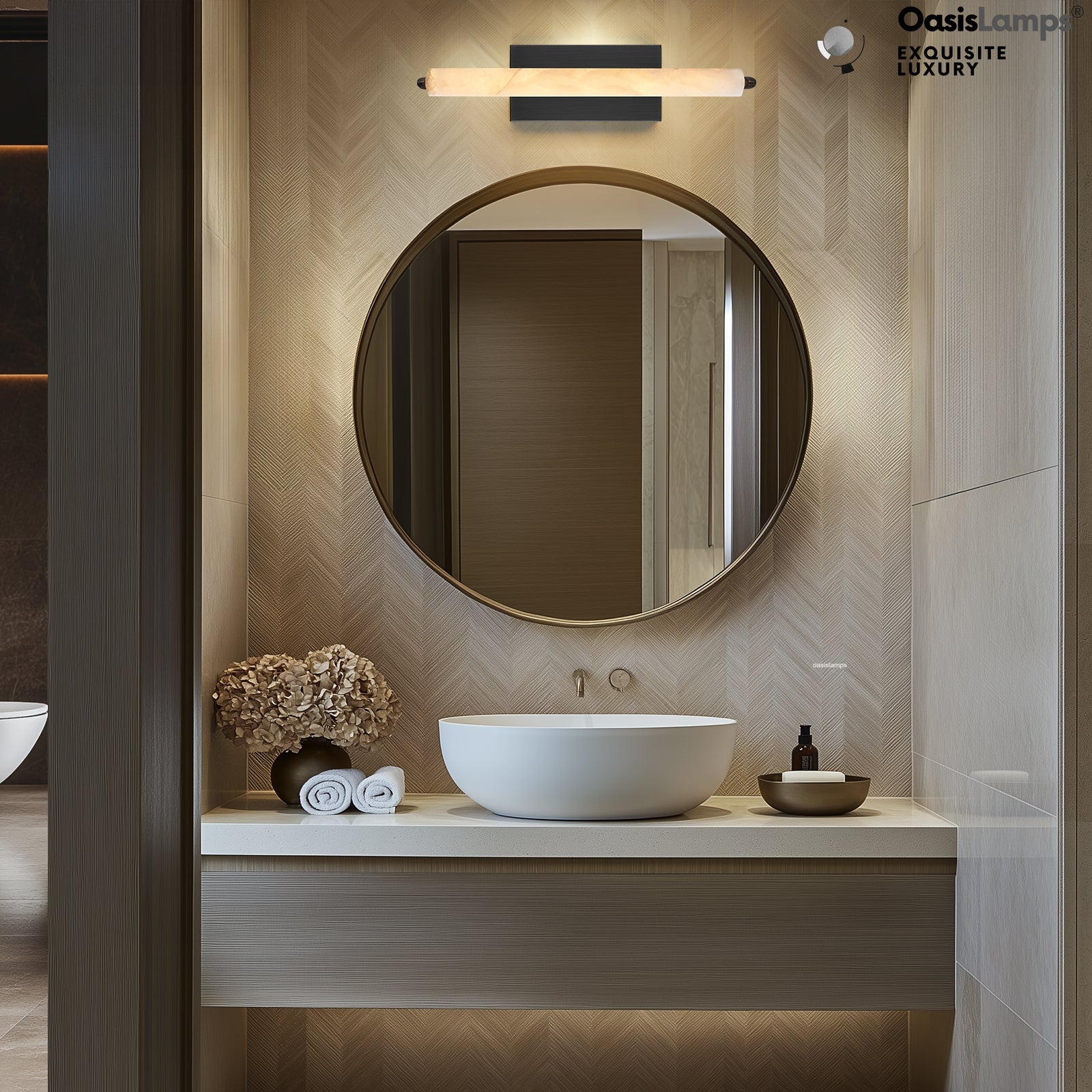 Clara Glow Alabaster Wall Sconce 19"#color_black,style_single