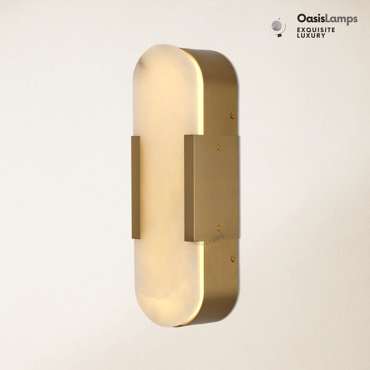 OpalEdge Alabaster Wall Sconces 13.8" 20"H#Color_Brass,size_13.8" H-1 Pack