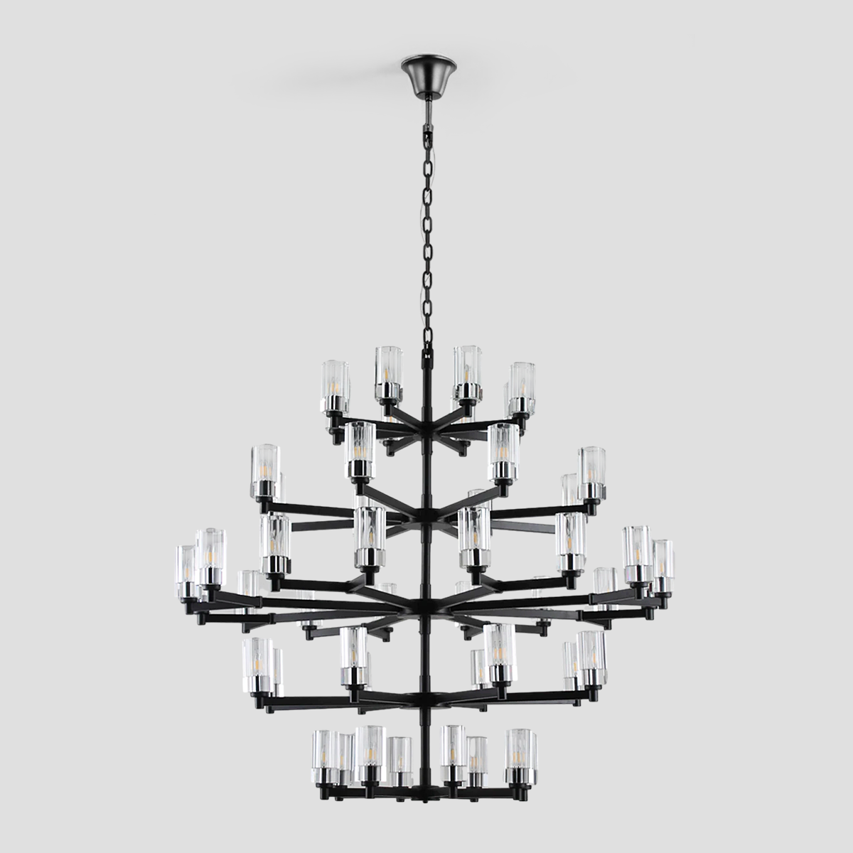 Kleidoscope Tiered/ Layered Large Crystal Fringe Chandelier