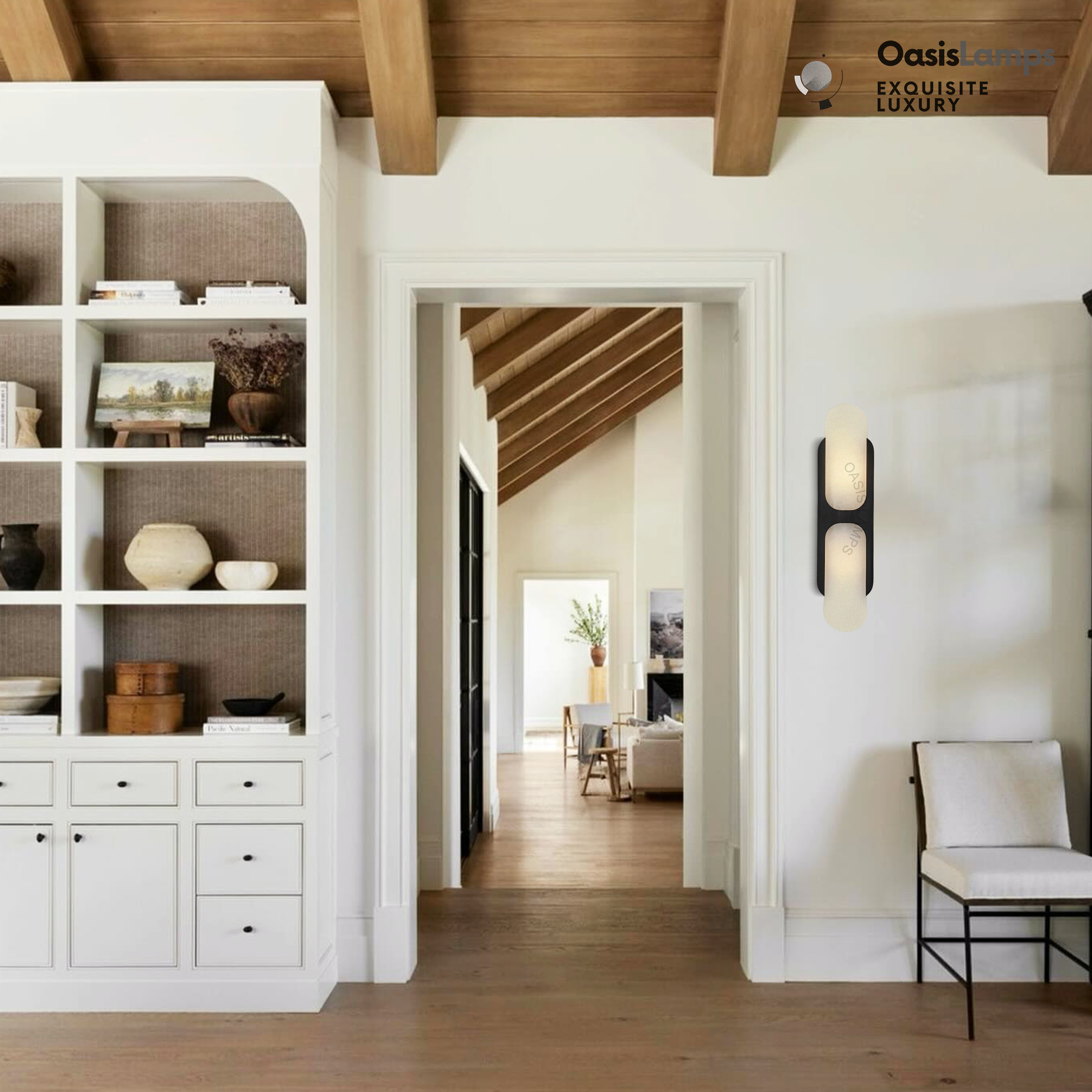 Odin Alabaster Large Wall Sconce 17"H#Color_Bronze