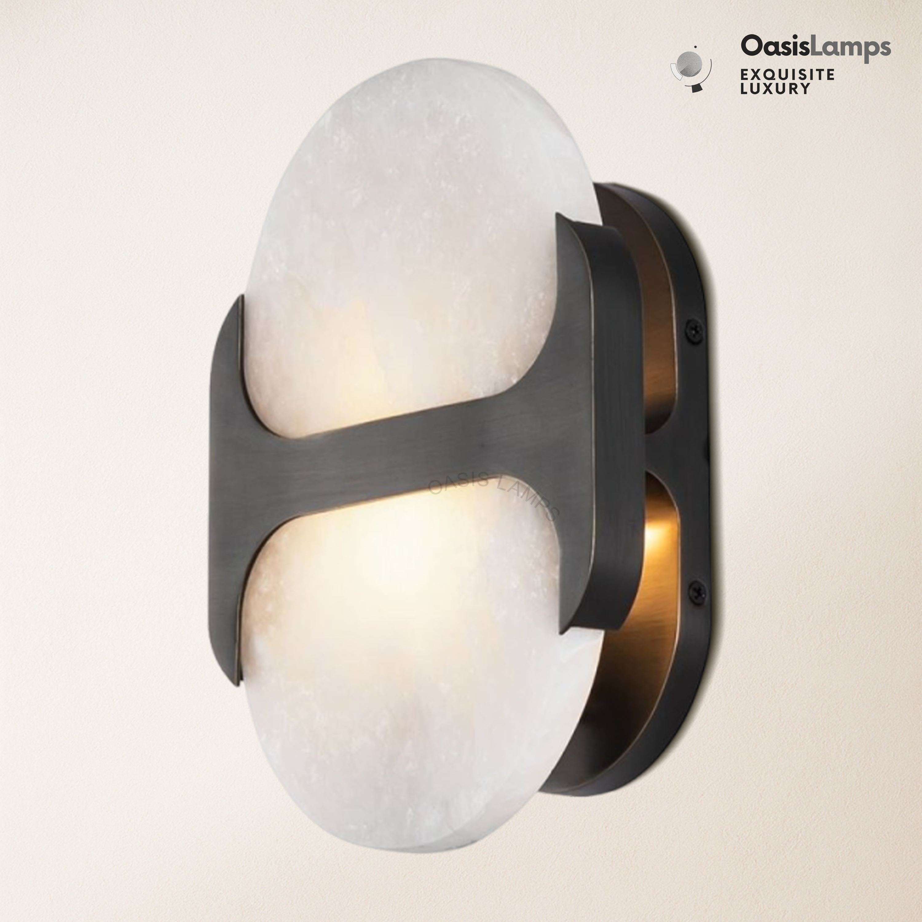 Odin Alabaster Small Wall Sconce 9"H#Color_Bronze