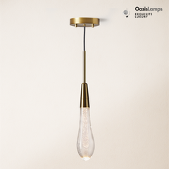 Elara Solitaires Crystal Pendant 2'' 1 light 2 lights#color_brass,size_1 lights