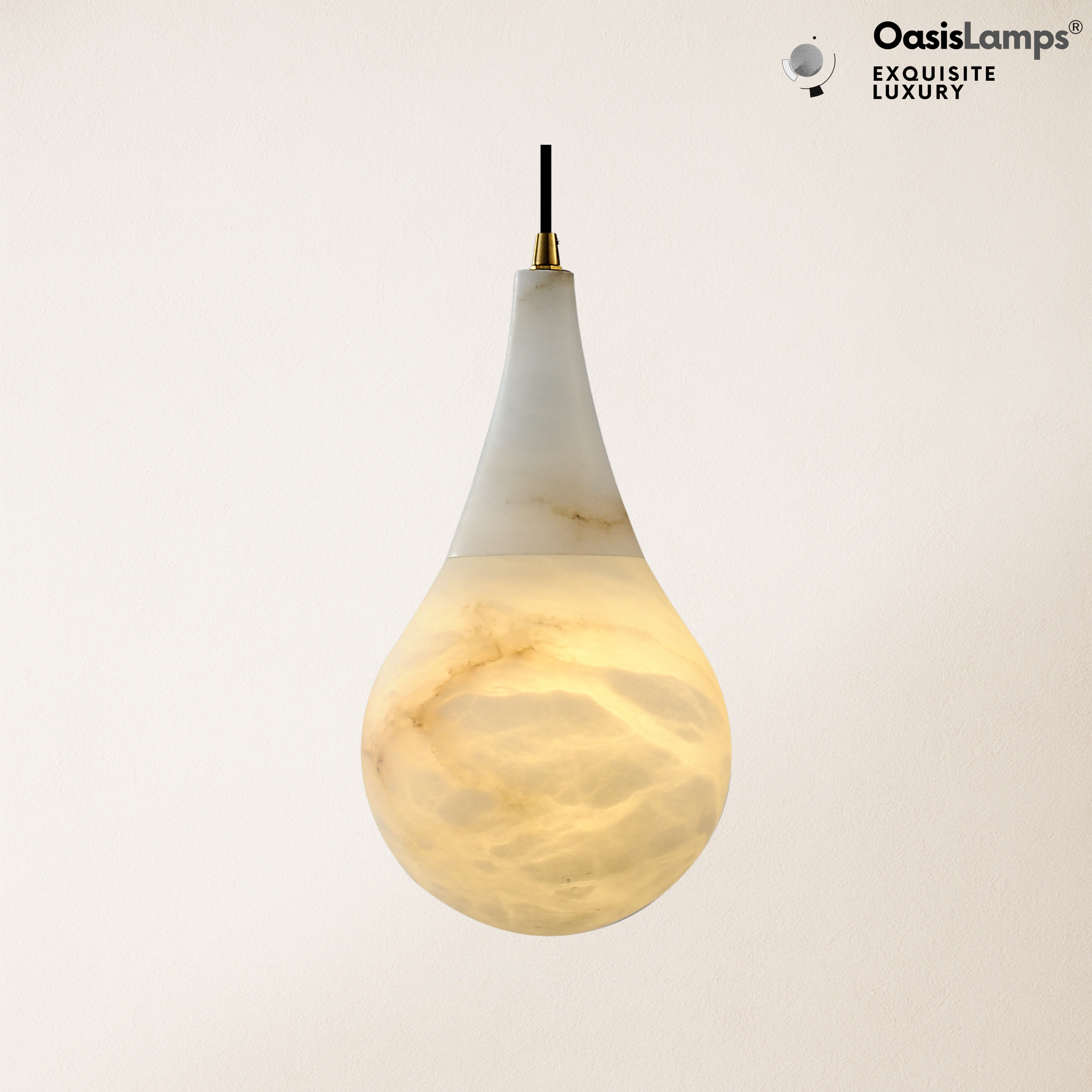 Ares Alabaster Modern Pendant 6" 7.1" D#color_brass,size_7.1