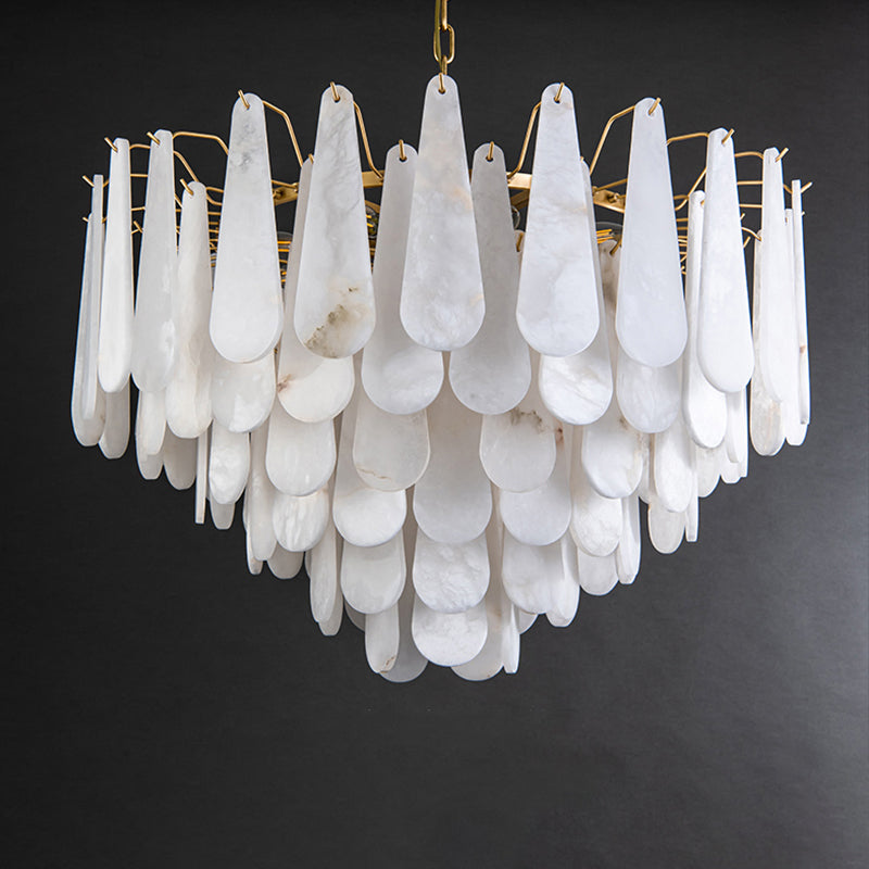 Bella Spanish Alabaster Luxury Lighting Fixtures, Elegant Chandeliers