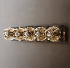 Belle Crystal Glass Grand Linear Wall Sconce Clear