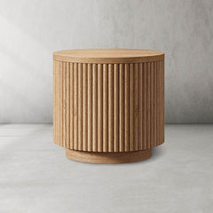 Mulho Wood Round Side Table