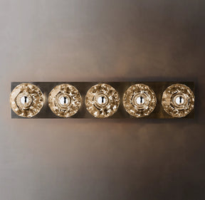 Belle Crystal Glass Grand Linear Wall Sconce Clear