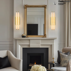 Clara Glow Alabaster Wall Sconce 19"#color_brass,style_double