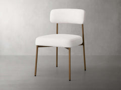 Billie Dining Side Chair in Antique Brass