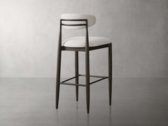 Jagger Armless Stool in Cinder with Oil Rubbed Bronze