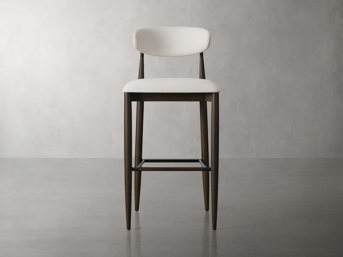 Jagger Armless Stool in Cinder with Oil Rubbed Bronze