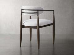 Jagger Dining Arm Chair in Cinder with Oil Rubbed Bronze