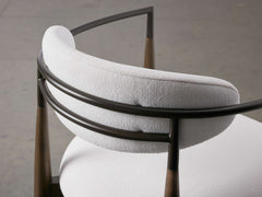 Jagger Dining Arm Chair in Cinder with Oil Rubbed Bronze