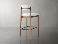 Jagger Armless Stool in Natural with Oil Rubbed Bronze