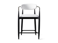 Jagger Stool in Black with Antique Pewter