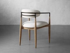 Jagger Dining Arm Chair in Natural with Oil Rubbed Bronze