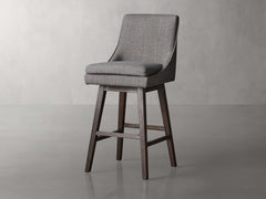 Lunden Swivel Barstool in Nomad Slate