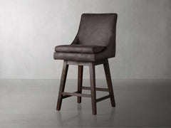 Lunden Faux Leather Swivel Stool