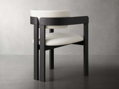Rodin Dining Arm Chair in Vesuvio Black