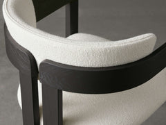 Rodin Dining Arm Chair in Vesuvio Black