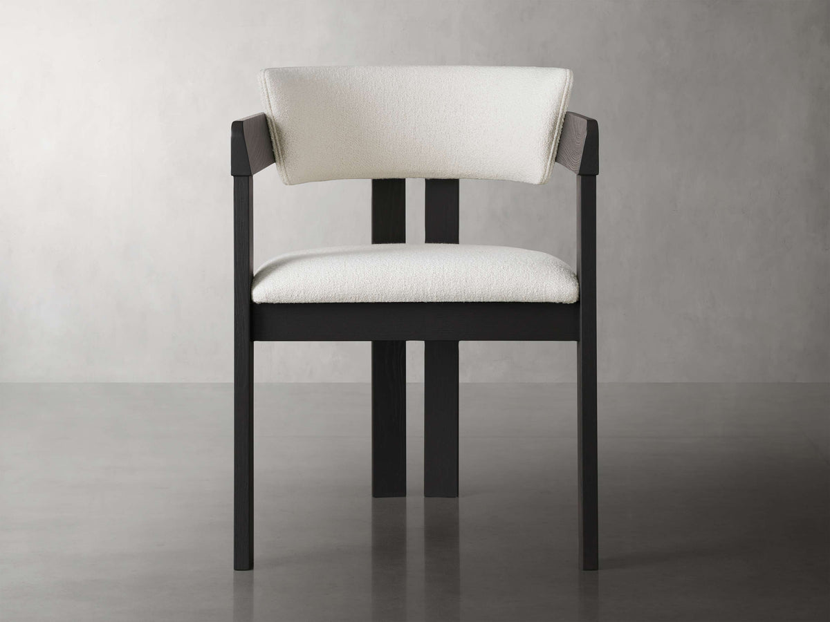 Rodin Dining Arm Chair in Vesuvio Black