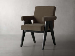 Stanley Dining Arm Chair in Black Drifted