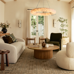 Alabaster Lisse Round Chandelier 31" 41" 61"D